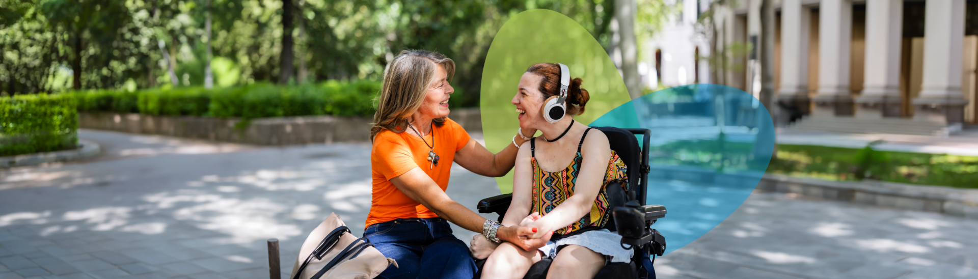 Support Worker and a client talking